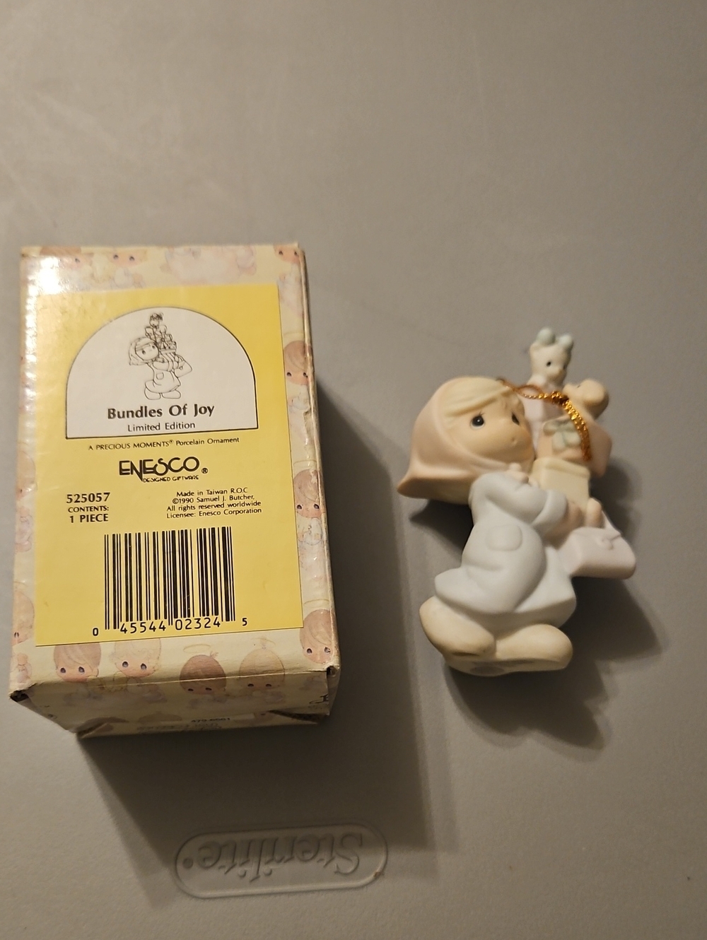 Precious Moments Bundles of Joy Porcelain Ornament - Cream & Pale Blue